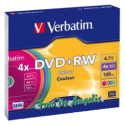 Verbatim DVD+RW 4,7GB 4x speed color