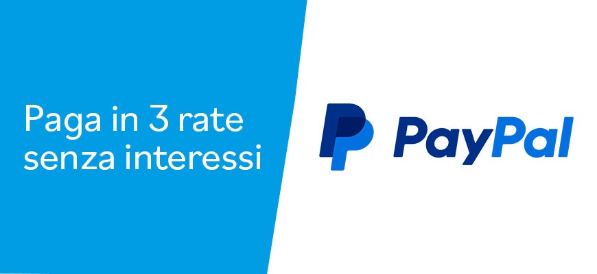 Paypal, paga in 3 rate senza interessi