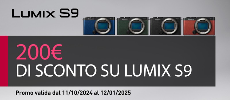 Panasonic buono sconto € 200  sulla Lumix S9 Body  fino al 12 gennaio 2025