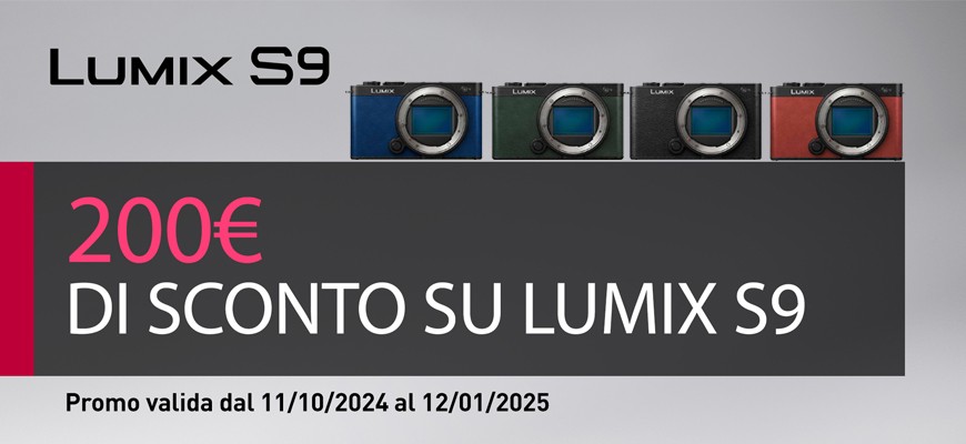 Panasonic buono sconto € 200  sulla Lumix S9 Body  fino al 12 gennaio 2025