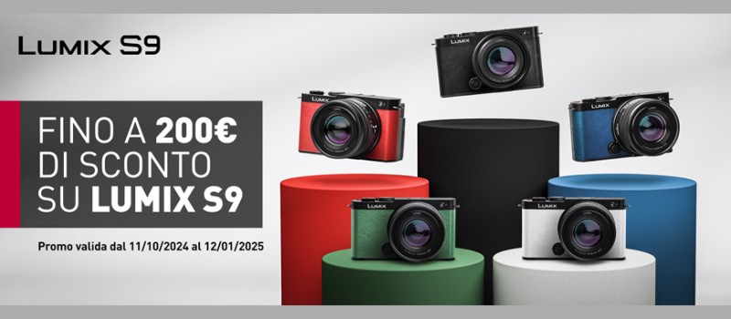 Panasonic sconto in cassa Lumix S9 KIT fino a € 200 scade il 12 gennaio 2025