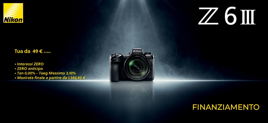 Nikon finanziamento dedicato alla Nikon Z6 III fino al 7 dicembre 2024