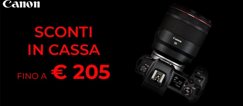 Canon sconti in cassa fino a € 205 scadenza promo il 31 dicembre 2024