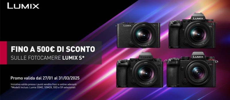 Panasonic sconto in cassa Lumix S fino a € 500 scade il 31 marzo 2025